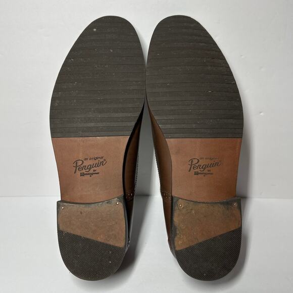 Penguin by Munsingwear Men's OP Tip Oxford Leather Brown Dress Shoes Size 11 - Picture 10 of 11